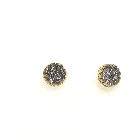 Jewelry - Gold Vermeil Druzy Studs Earrings